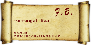 Fernengel Bea névjegykártya